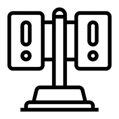 Fototapeta premium Warning Error Board line icon