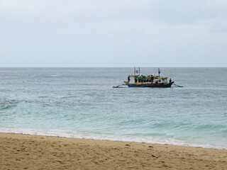 Passenger Boat Ocean Boracay Island Philippines Asia