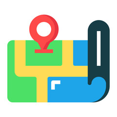 Map Chart flat icon