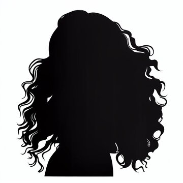 Black woman with beautifully curled hair that is hand-drawn. Girl with long lashes and finely sculpted eyebrows. Vector typeface for a business visit card idea. ideal salon appearance.