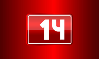 Number Red Elegant Tech Logo