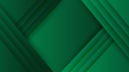 Obraz premium Abstract green diagonal overlap background. Vector Illustration