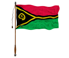 National flag  of Vanuatu. Background  with flag  of Vanuatu