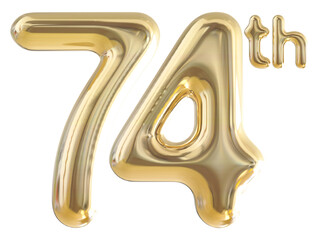 74th anniversary numbers gold celebrate with generative AI