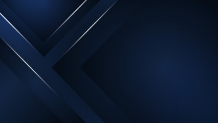 Poster design for festival with abstract pattern of cut paper. Navy Horizontal vector template of poster, design layout for brochure, banner, flyer.