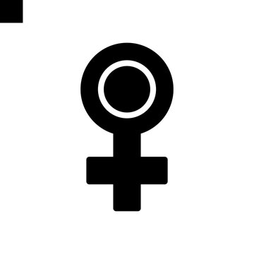femenine icon solid style vector