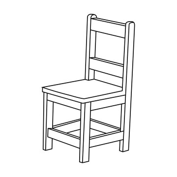 recommend clip art: Chair editable vector illustration on white background. chair Line art, clip art, cartoon chair, school chair, Hand-drawn design elements.