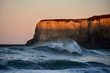 Morning Light on Cliff Face