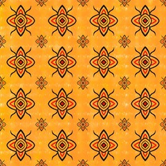 Draw black and red lines with yellow background, Design, Fabric patterns, Patterns for use as background.