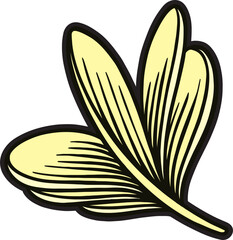 Tropical Leaf and Flower Illustration