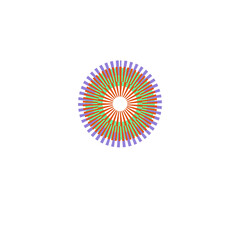Abstract colorful circle spiral firework symbol for decorative.