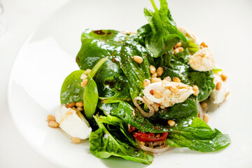 Green vegetable salad  in restaurant