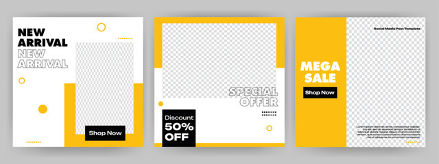 Unique Modern Editable Social Media banner template. Anyone can use this easy design promotion for social media. Modern elegant sales, discount promotions, Introducing new products, New Look - Vector