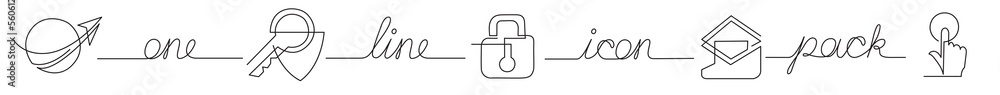 Poster one line icon pack of business concepts - png image with transparent background