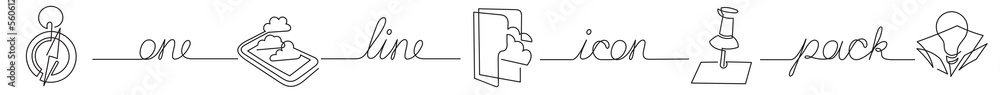 Poster one line icon pack of compass search cloud folder storage location pin - png image with transparent 