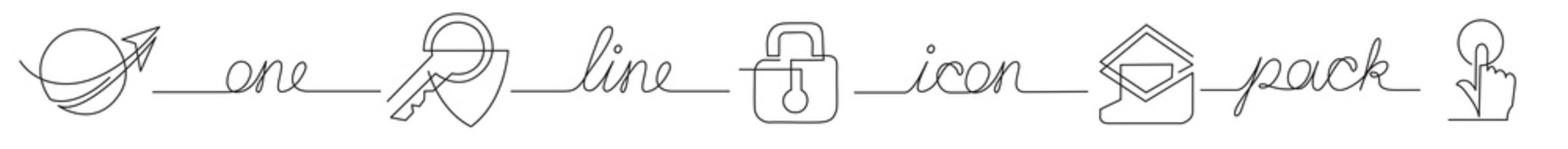 one line icon pack of business concepts - PNG image with transparent background