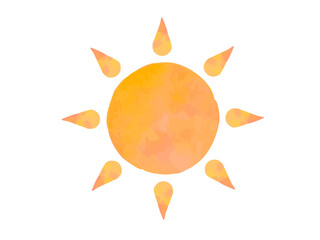童話の世界のようなメルヘンな太陽のイラスト