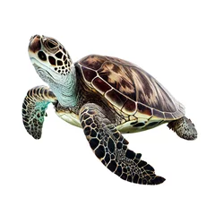 Foto op Aluminium sea turtle isolated on white with clipping path © STOCK PHOTO 4 U