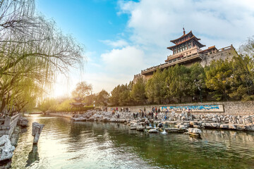 Fototapeta premium Jinan Chinese Garden Landscape Street View