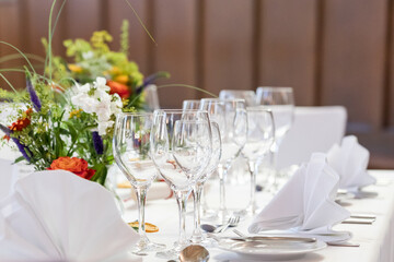 table setting for a dinner