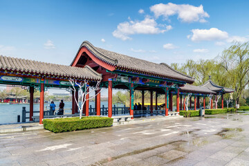 Fototapeta premium Jinan Chinese Garden Landscape Street View