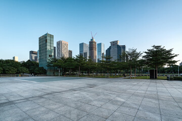 Road ground and urban architecture scenery