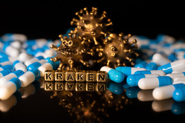 Kraken virus, mutation omicron XBB.1.5. 2023 year, New variant of coronavirus. Kraken Virus, New...