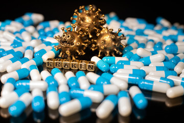 Kraken virus, mutation omicron XBB.1.5. 2023 year, New variant of coronavirus. Kraken Virus, New...