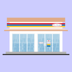 Vector illustration of a convenience store