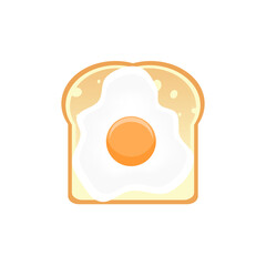 egg and toast vector illustration
