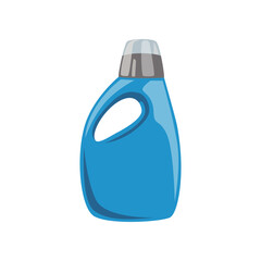 Bottle for liquid laundry detergent flat vector illustration. Plastic container for cleaning products isolated on white background. Hygiene, household concept