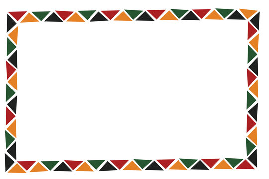 Black history month frame,Borders And Frames Black history month , Frame for Juneteenth  with space for text .colorful abstract rectangle frame