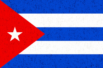 キューバ　国旗　水彩　背景