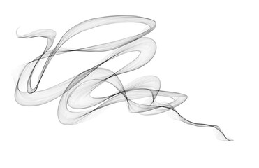Naklejka premium Abstract black puffs of smoke swirl overlay on transparent background pollution. Royalty high-quality free stock PNG image of abstract smoke overlays on white backgrounds. Black smoke swirls fragments