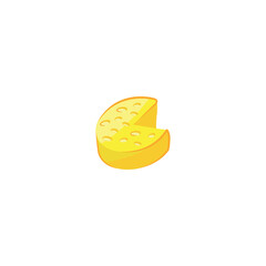 Cheese simple vector illustration. 
