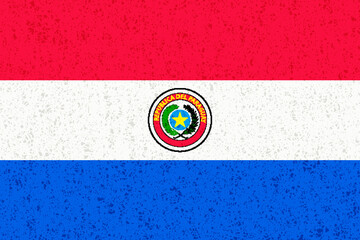 パラグアイ　国旗　水彩　背景
