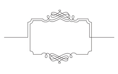 continuous line drawing vignette header design - PNG image with transparent background