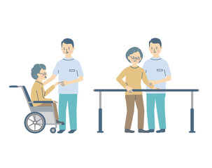 リハビリをする女性