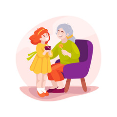 Family presents isolated cartoon vector illustration.