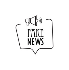 fake news sign on white background