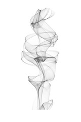 Abstract black puffs of smoke swirl overlay on transparent background pollution. Royalty high-quality free stock PNG image of abstract smoke overlays on white backgrounds. Black smoke swirls fragments