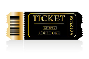 black and gold premium ticket template set, coupon design, ready to edit vector