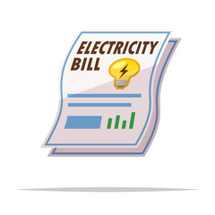 Electricity bill vector isolated illustration