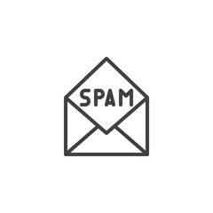 Spam message line icon