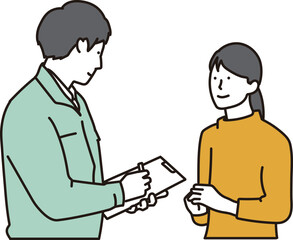 家のトラブルを相談する女性