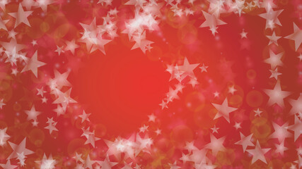 Vector Magical Glowing Background with Silver White and Purple Falling Stars on Red. Sparkle Star Night Cover and Card Design. Confetti Frame. Cosmic Bokeh Light. Christmas and New Year Poster.