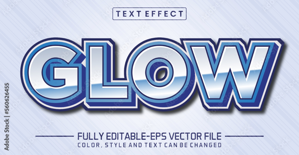 Poster editable glow text effect - glow text style theme