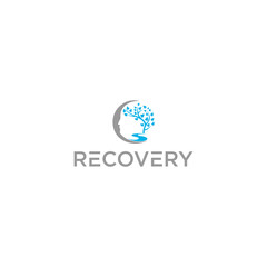 brain tree  for recovery logo vektor medical industry