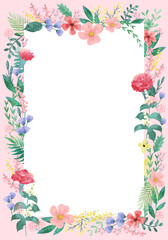 Fototapeta premium Floral and leaf card. watercolor design. For banners, posters, invitations, etc.