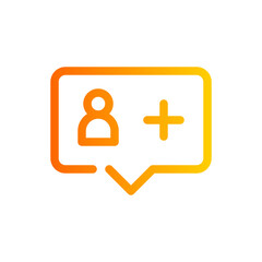 Obraz premium add friend gradient icon